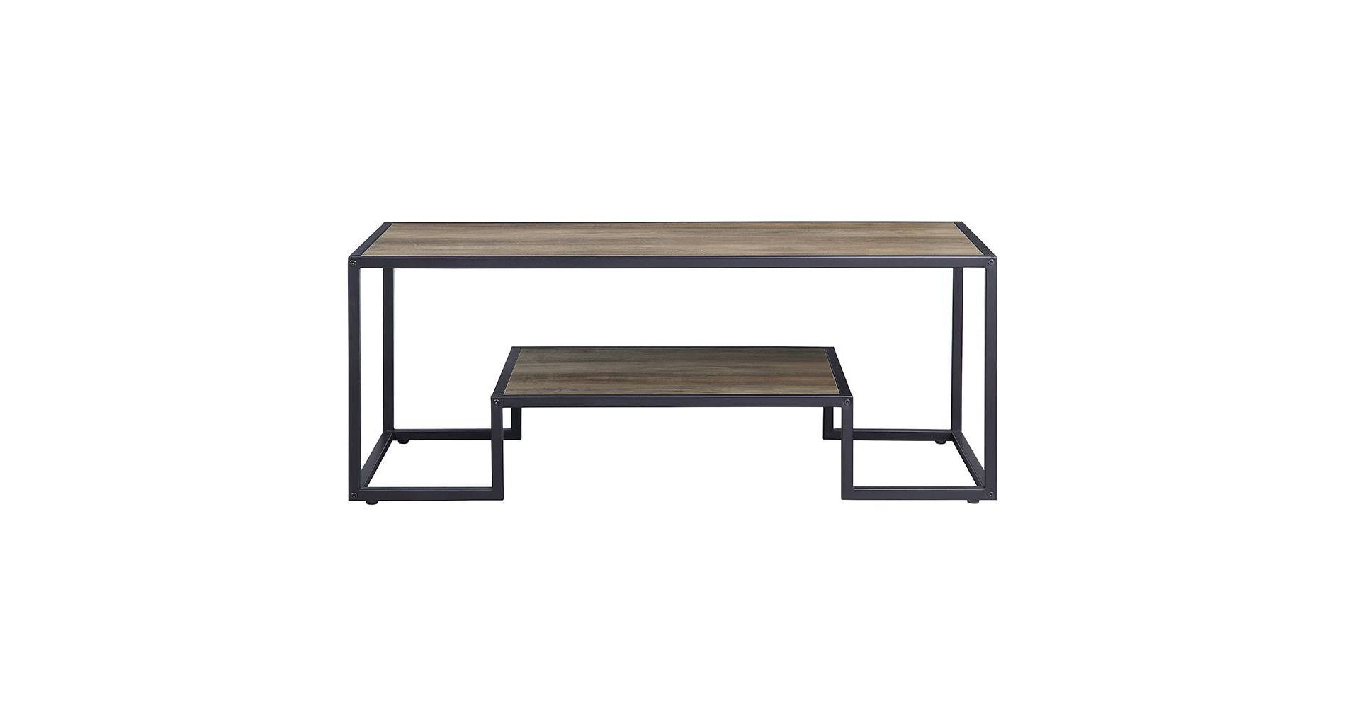 Acme Furniture Idella Coffee Table Rustic Oak/Black Finish