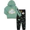 Jurassic World Jurassic Park T-Rex Girls Fleece Pullover Hoodie and Jogger Pants Set Toddler - 3 of 4