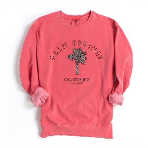 Simply Sage Market Women's  Garment Dyed Graphic Sweatshirt Palm Springs California - 1 of 2