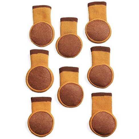 The Lakeside Collection Sets of 8 Furniture Floor Protector Socks Brown 8 Pieces