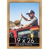 PosterPalooza | 19x26 Thin Bamboo Picture Frame, UV Acrylic, 2 Finishes - Gold and Brown - 2 of 4