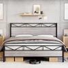 Whizmax King/Queen/Full Size Bed Frame with Wood Headboard, Metal Platform Bed Frame Heavy Duty, Sturdy Steel Slat Support, No Box Spring Needed - 2 of 4