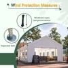 ACEPANO 191.9 in. W Outdoor Gazebo with 3 Storage Pockets & Removable Side Walls for Camping, Weddings & Barbecues-White - 4 of 4
