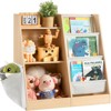 FONTOI Kids Bookshelf, Book Shelf for Kids Rooms, 3 Tier Sling Bookcase Baby Toy Organizer Toddler Nursery Book Shelves, Brown, 32.3"x 15.7" x 29.5" - 4 of 4
