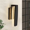 LLHZSY Modern 1-Light 15" Integrated LED  Outdoor Wall Light Fixture with Seeded Glass - 3000K Warm Light - 3 of 4