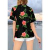 HAPPY BAY Women's Button Down Blouses Casual Summer Beach Party Short Sleeve Blouse Shirt Tropical Colorful Button Up Hawaiian Dresses - 4 of 4