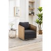 NicBex Swivel Accent Chair Modern 360� Rotating Barrel Chair with Rattan Frame for Bedroom,Living Room - 4 of 4