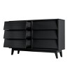 Grungis Wooden Dressers with Storage,4 Drawers Vintage-style and Bevel Design Double Dresser for Bedroom - 3 of 4