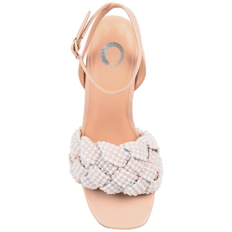 Journee Collection Womens Dua Tru Comfort Foam Pearl Accents Block Heel Sandals, 4 of 10