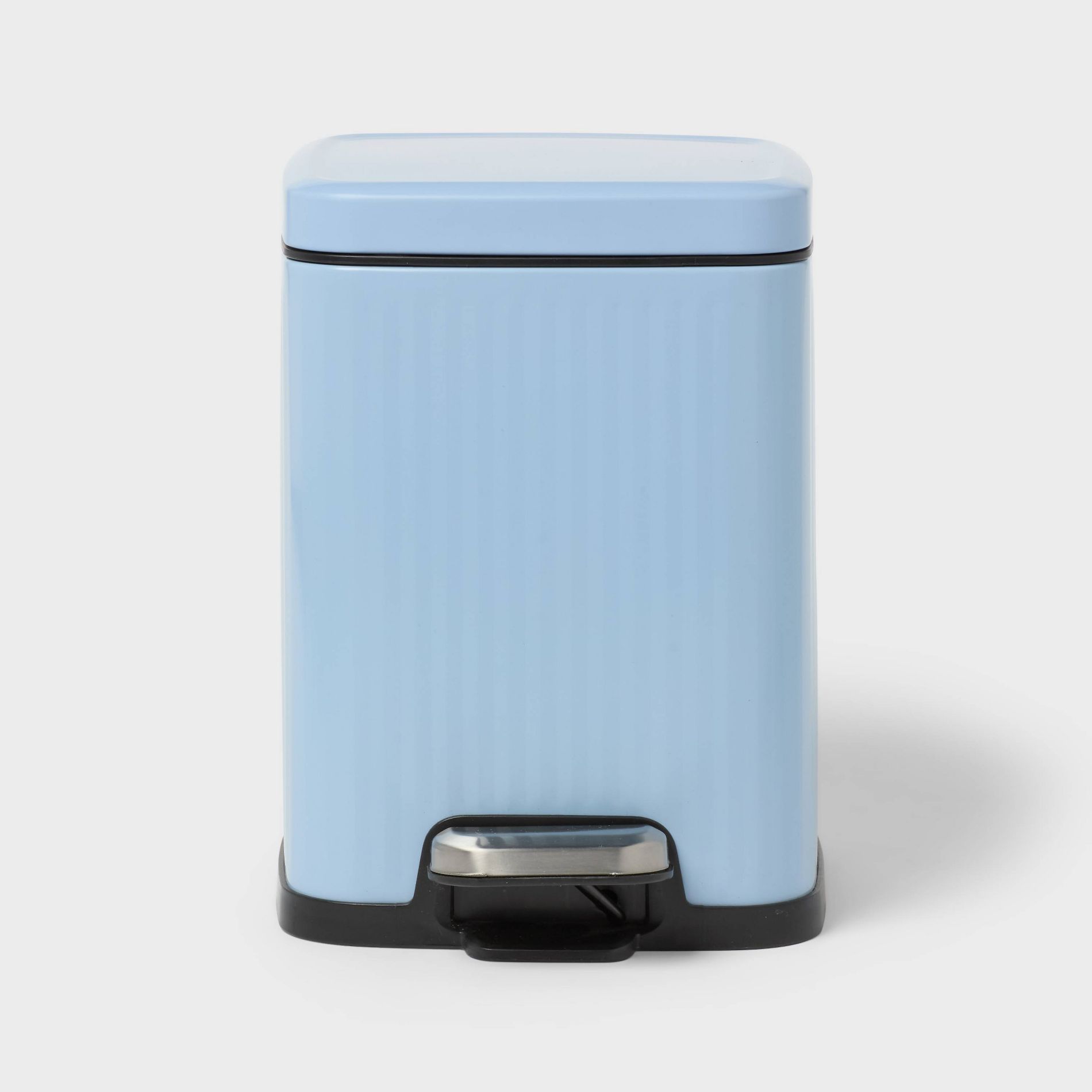 4L Ribbed Step Trash Can Stainless Steel - Brightroom™