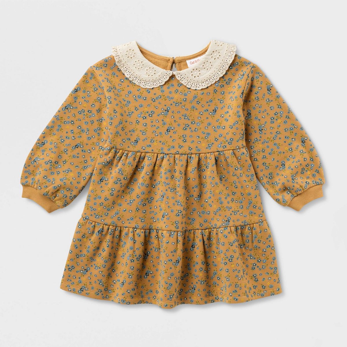Baby and Toddler Girls' Long Sleeve Fleece Tiered Dress - Cat & Jack™ - thumbnail 6