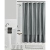 LunaLulinlk Textured Grey 15 Piece Shower Curtain - 2 of 4