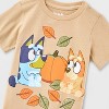 Toddler Bluey Short Sleeve Bingo Fall Pumpkin Halloween T-Shirt - Tan - 3 of 3