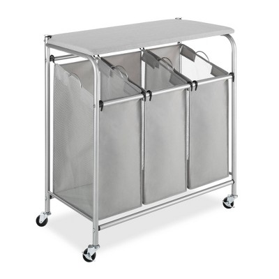 Whitmor Rolling 3-Drawer Cart