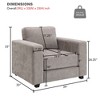Kumasinova Chenille Oversized Chair,Modern Accent Chair with Wide Arms,Comfy Reading Chair with Washable Covers,Sofa Chair for Living Room&Bedroom - 2 of 4