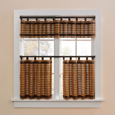 BrylaneHome Bamboo Tab-Top Tier Set