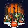 Junior's Design By Humans Christmas Guitars By cashfish T-Shirt - 2 of 3
