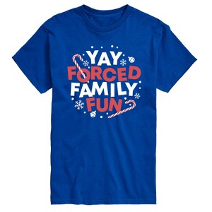 Men's - Instant Message - Yay Forced Family Fun Short Sleeve Graphic T-Shirt - 1 of 4