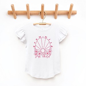 The Juniper Shop Grow Wild Sun Child Toddler Flutter Sleeve Tee - 1 of 2