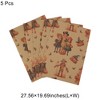 Unique Bargains Gift Wrap Paper Yellow Kraft 27.56" x 19.69" 5 Pcs - 3 of 4