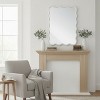 Okak Modern Wavy Rectangle Decorative Wall Mirror for Entryway,Bathroom,Solid Wood Home Decor Vanity Mirror for Bedroom - 3 of 4
