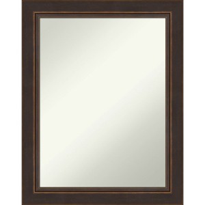 23" x 29" Non-Beveled Lara Bronze Wood Wall Mirror - Amanti Art: Modern Rectangular Design, Includes Wall Mounting Hardware - 1 of 4