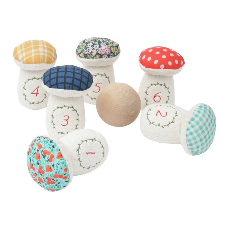Manhattan Toy Decorative 8-Piece Soft Toadstool Junior Bowling Set for Kids 3 Years and Up, 1 of 10