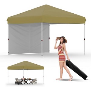 Pop Up Canopy Tent, Heavy Duty Outdoor Canopy W/ Removable Sidewall, Portable Tent Gazebo, Instant Tent Shelter for Parties, Events, & Vendors - 1 of 4
