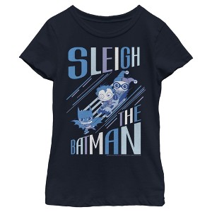 Girl's Batman Christmas Sleigh the Hero T-Shirt - 1 of 3