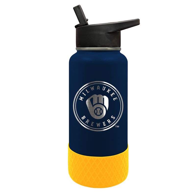 MLB Milwaukee Brewers 32oz Thirst Hydration Water Bottle, 1 of 2