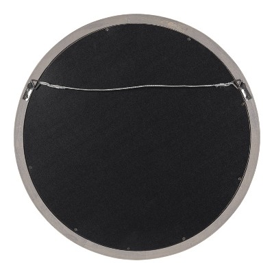 Modern Farmhouse Graywash Poplar Wood Round Vanity Mirror