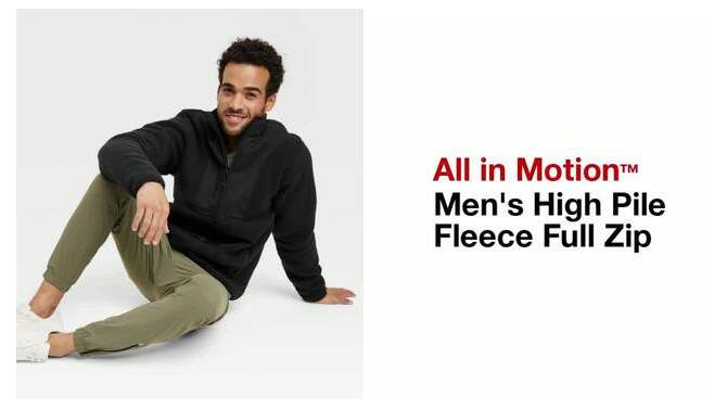 Men's High Pile Fleece Full Zip - All In Motion™, 2 of 5, play video
