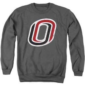 University of Nebraska at Omaha Official Distressed Primary Adult Crewneck Sweatshirt - 1 of 4