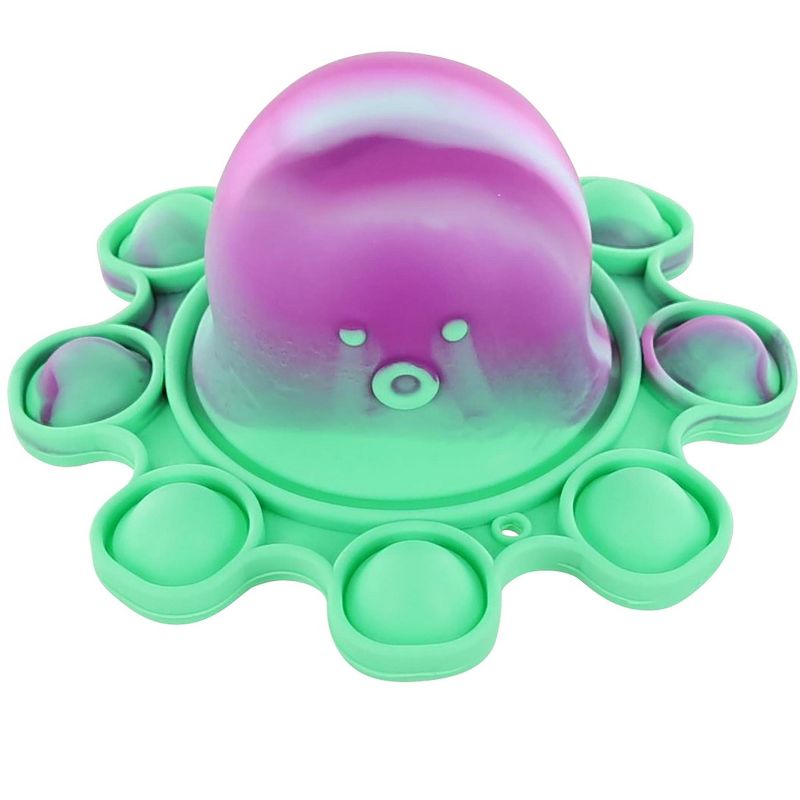 Toynk Pop Fidget Toy Aqua Octopus 8-Button Silicone Bubble Popping Game, 1 of 8