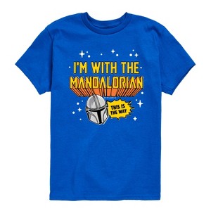Boys' - The Mandalorian - Im With Mando Short Sleeve Graphic T-Shirt - 1 of 4