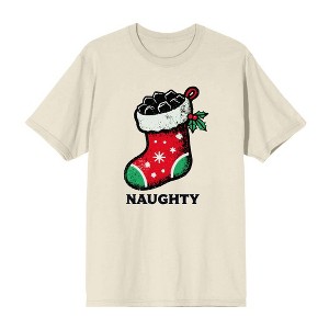Christmas Naughty Coal Stocking Men's Crew Neck Short Sleeve Tee - 1 of 2