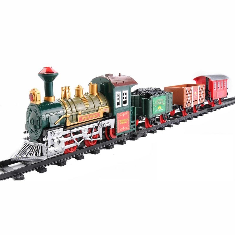 Northlight 12-Piece Battery Operated Lighted and Animated Continental Express Train Set with Sound, 1 of 5
