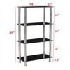 Better Home Products Jane Decorative Glass 4 Tier Shelves Bookcase Silver Chrome - 4 of 4