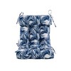 ARTPLAN Patio Chair Cushions Combined Seat and Back,Tufted Outdoor Swivel Chair Cushion with Tie,44"x20"x4"，1 Count,Floral - 2 of 4
