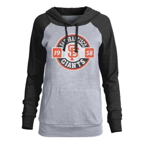 MLB San Francisco Giants Women's Lightweight Bi-Blend Hooded T-Shirt - XS