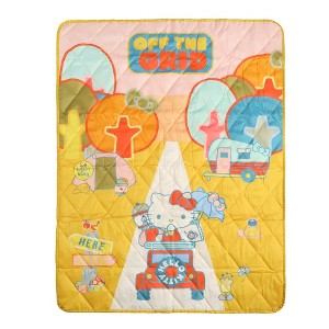 Hello Kitty Off To Camp Waterproof Quilted Camping Throw Blanket - 1 of 4