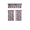 Kate Aurora Complete Plaid Christmas Reindeer Snowflakes 3 Pc Kitchen Curtain Tier And Valance Set - 56 in. W x 36 in. L - 2 of 3