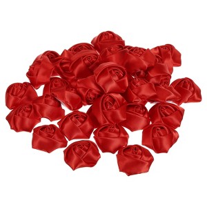 Unique Bargains Fabric Decorative DIY Craft Embellishment Ribbon Roses 50 Pcs - 1 of 4