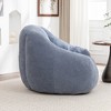 Lyngins Plush Faux Fur Bean Bag Chair, Lazy Chair with Tufted Soft Stuffed Filling, Ergonomic Accent Chair, Single Sofa Chair for Dorm/Apartment, - 3 of 4