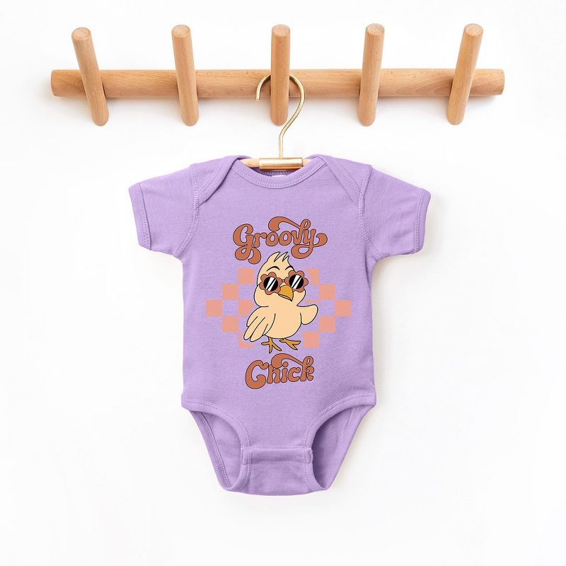 The Juniper Shop Groovy Chick Checkered Baby Bodysuit, 1 of 3