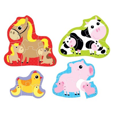 Banana Panda Hands at Play Farm Animals - 4 Large Uniquely Shaped Animal Puzzles