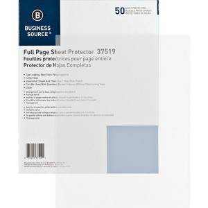 Business Source Sheet Protector Top Loading 8-1/2"x11" 50/BX Clear 37519 - 1 of 1