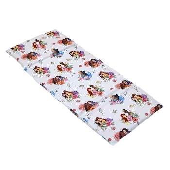 Disney Princesses Courage and Kindness Pink, Blue, and White Preschool Nap Pad Sheet