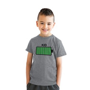 Youth Kid Battery Fully Charged Funny Crazy Kids Parenting T shirt - Crazy Dog Youth T Shirt - 1 of 4