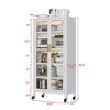 Bella Depot 65.2"H Metal Kitchen Storage Cabinet with Glass Doors - 4 of 4